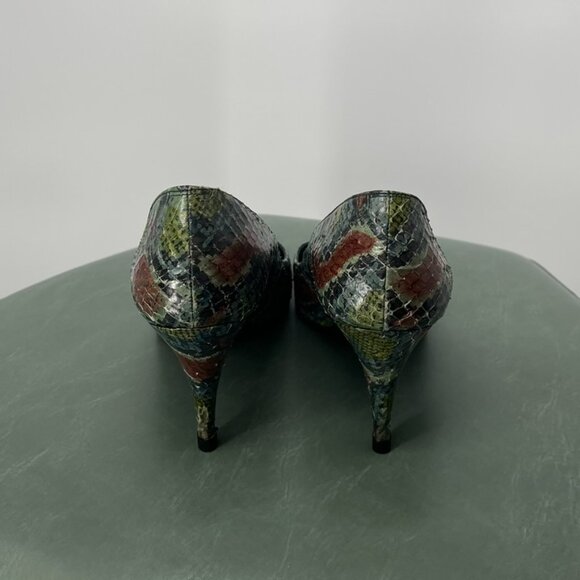 Stuart Weitzman Pumps Alligator Print Vintage Size 6 - Picture 5 of 6